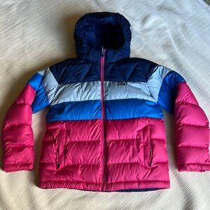 Kids color block down jacket